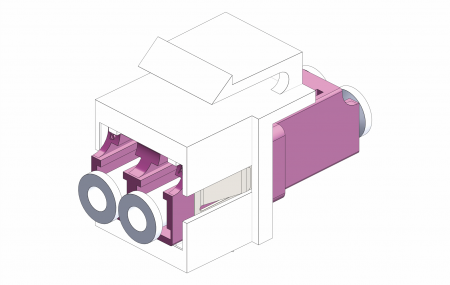 LC Duplex - Quick-Snap Bezel, Fiber Optics Duplex LC